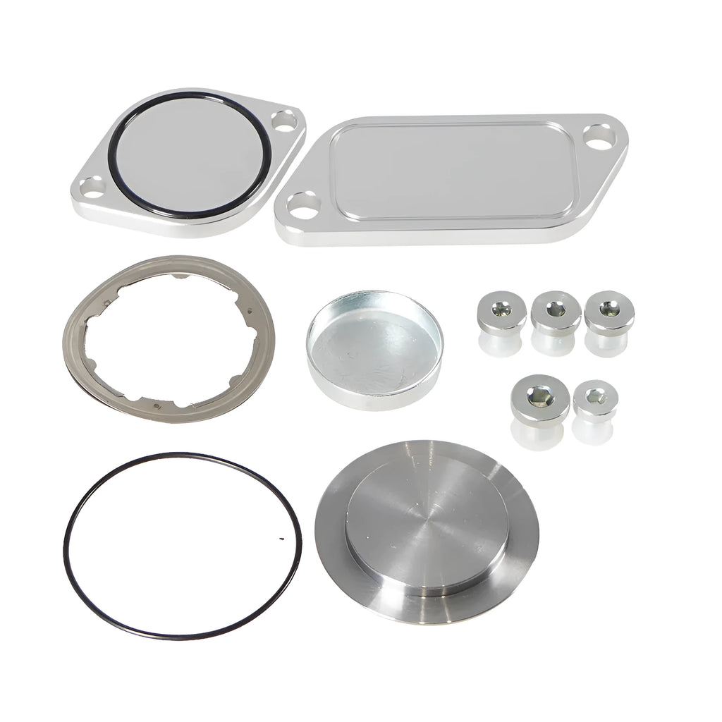 Silver aluminium alloy automotive valve cover component for engine repair