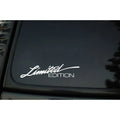 Reflective British style bumper sticker in plastic 16cm long by 3.8cm wide