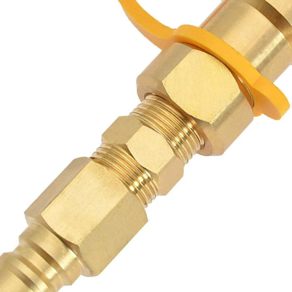 Brass gas propane conversion charging connector with 3/8 thread for tank refilling