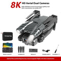 Black S138 carbon fibre folding drone with dual cameras for obstacle avoidance aerial photography