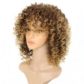 Lace front wig headband style long curly hair high temperature silk light gold colour DY3360