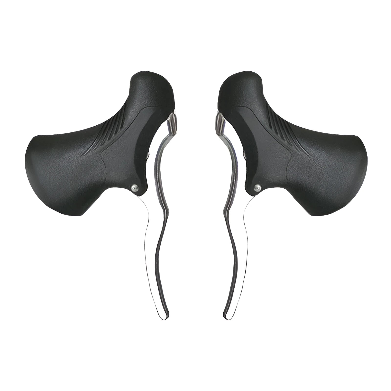 Aluminum alloy road bicycle brake handles in black and black silver options for 22.2 mm and 23.8 mm handlebars