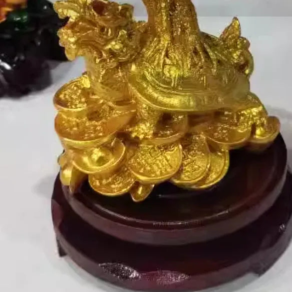 Citrine small water turtle money tree Feng Shui ornament in Chinese style