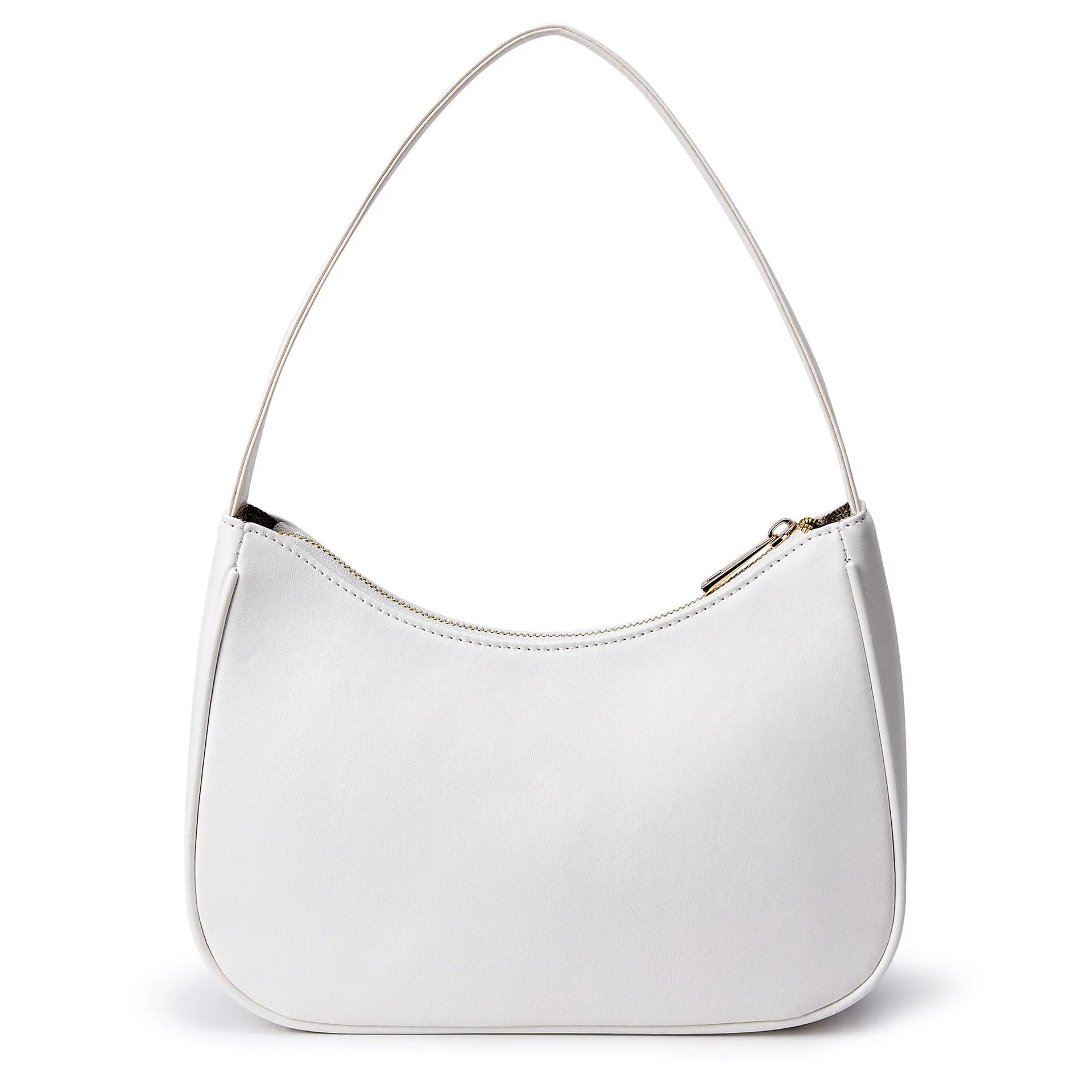 Apricot retro waterproof shoulder bag with adjustable strap made from PU material
