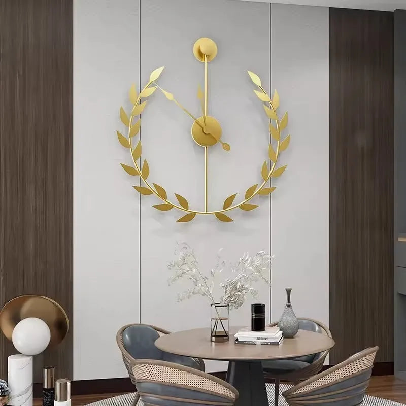 Simple round wall clock with metal dial, 50x50cm, sweep movement, WM463 colour