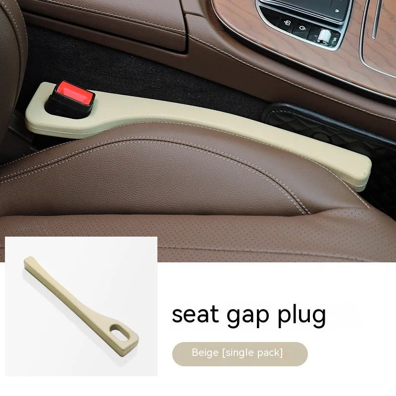 Polyurethane car seat gap strips in multiple colours preventing items falling between vehicle seats