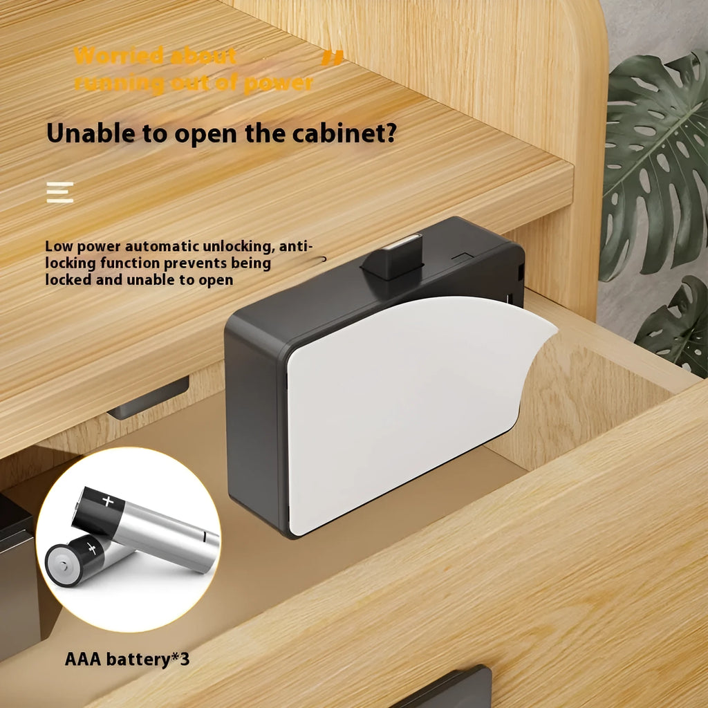 F079 punch free invisible drawer lock with key and English packaging