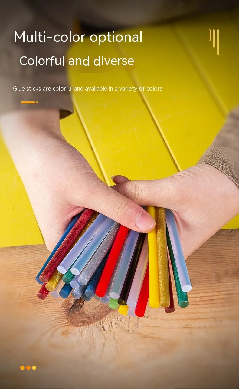 55 transparent hot melt glue sticks in a pack, 7.0mm diameter, for DIY and crafting