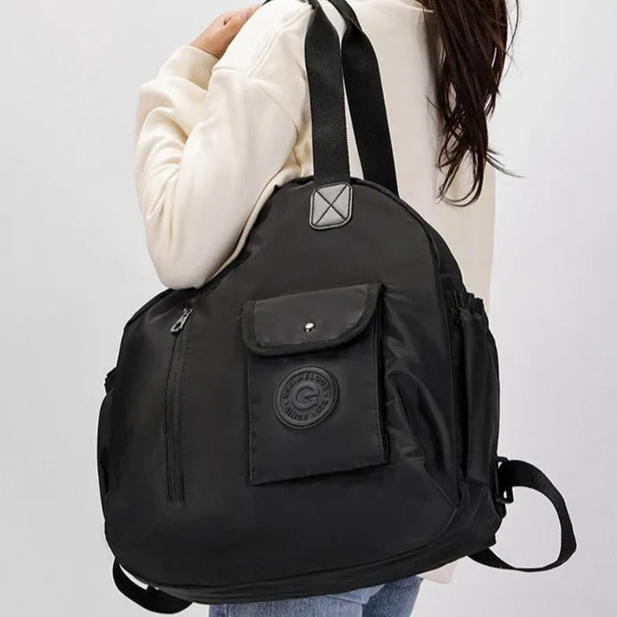 Large capacity outdoor backpack in nylon with sandwich pocket design, 48cm height
