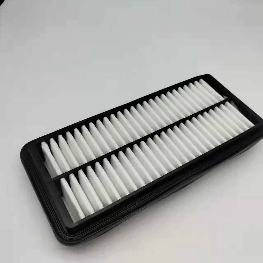 Black car air filter for Modern vehicles showing 256mm diameter dimensions