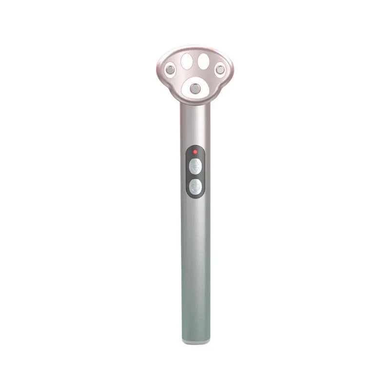 Gradient pink cat's paw micro-current vibration eye massager with colour light function
