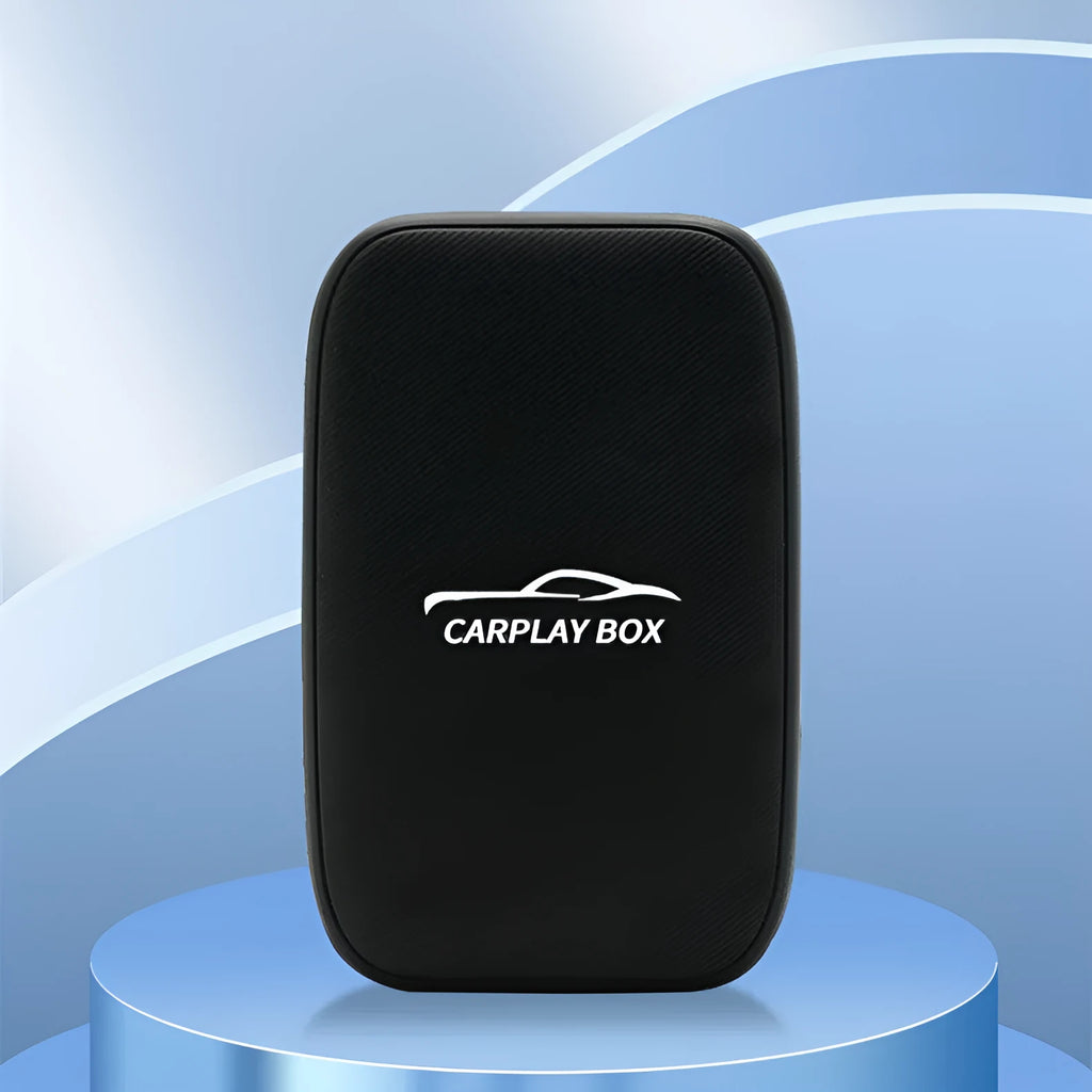Compact wireless CarPlay adapter with Type-C interface and plastic housing, 50x80x12mm