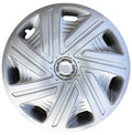 Universal ABS plastic wheel hub cover in black, silver, and electroplating monochrome finishes for car decoration.
