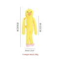 Plush interactive dog toy with rattle and crinkly paper for large breeds, available in pink and yellow