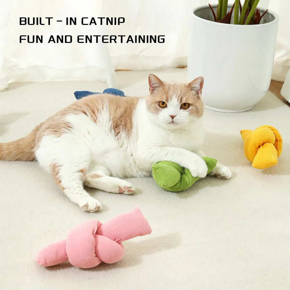 White natural cotton dog rope toy with multiple sturdy knots for tugging and chewing