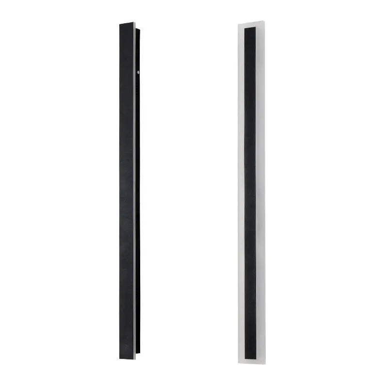 150cm straight outdoor LED wall lamp with wrought iron construction and IP65 waterproof rating