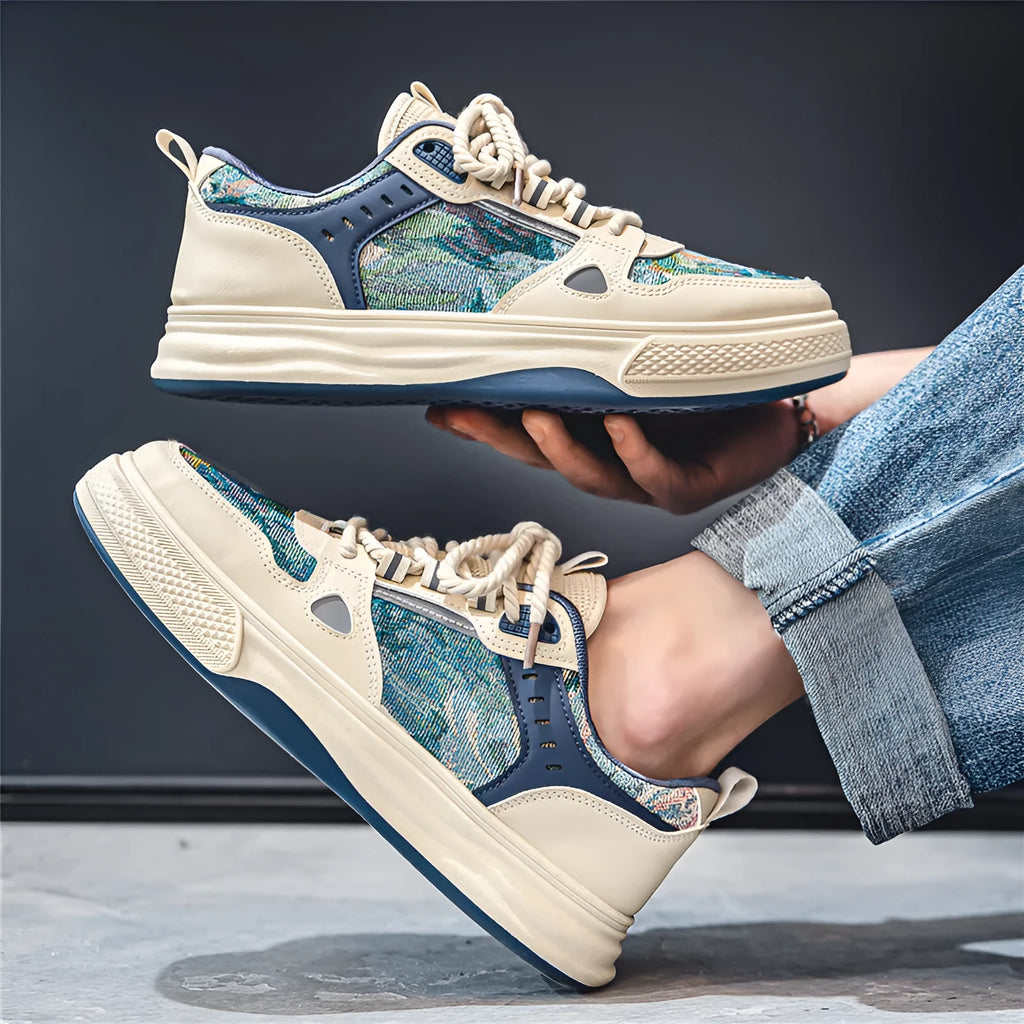 Canvas casual flat shoes in Milan green or beige with round toe design for daily wear
