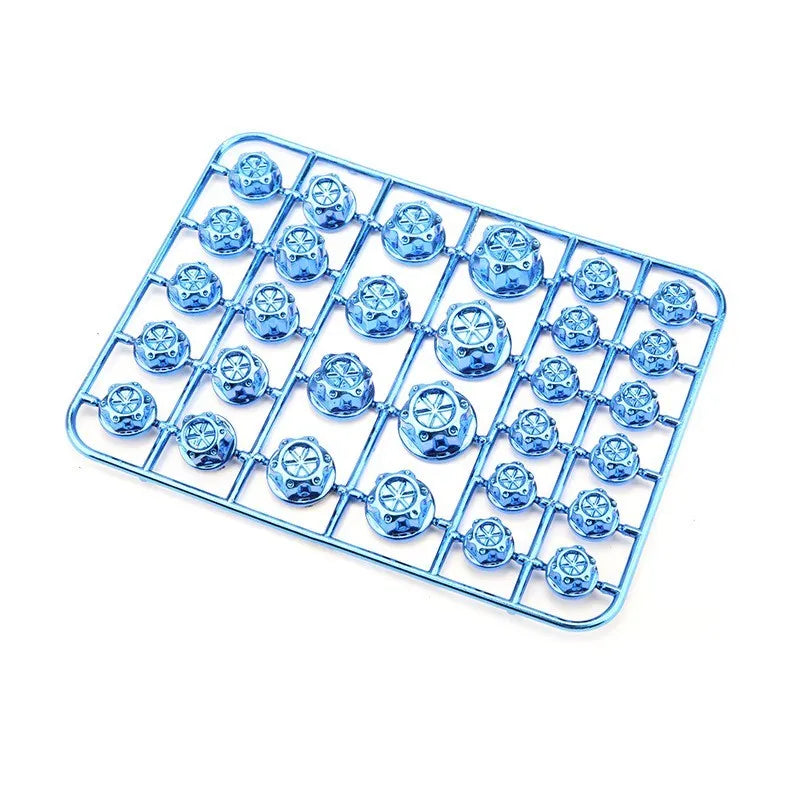 30-piece set of ABS plastic motorcycle screw caps in black, red, gold, blue, silver, green, orange, purple colours
