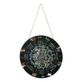 Wooden decorative pendant in disc shape with holiday designs, made from boxwood with 29.5cm diameter