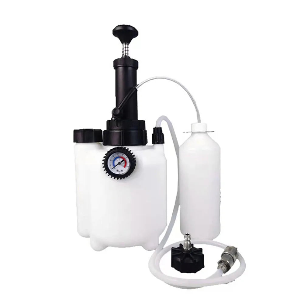 White 3-litre automotive brake oil tank with copper and iron construction measuring 41 by 18 by 20 cm