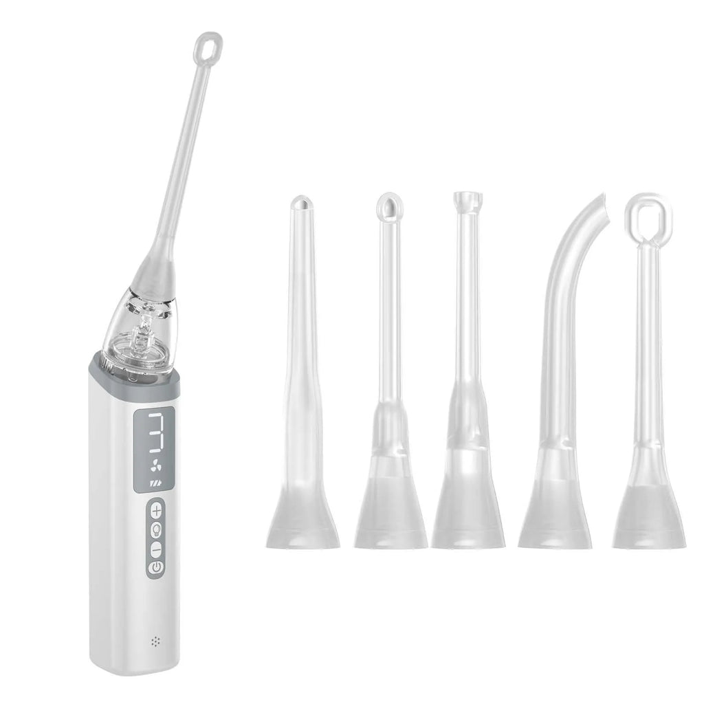 Milky white metal tonsil stone removal tool oral cleaning kit