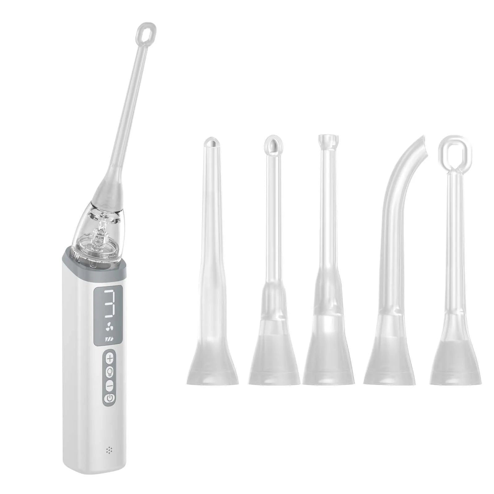 Milky white metal tonsil stone removal tool oral cleaning kit