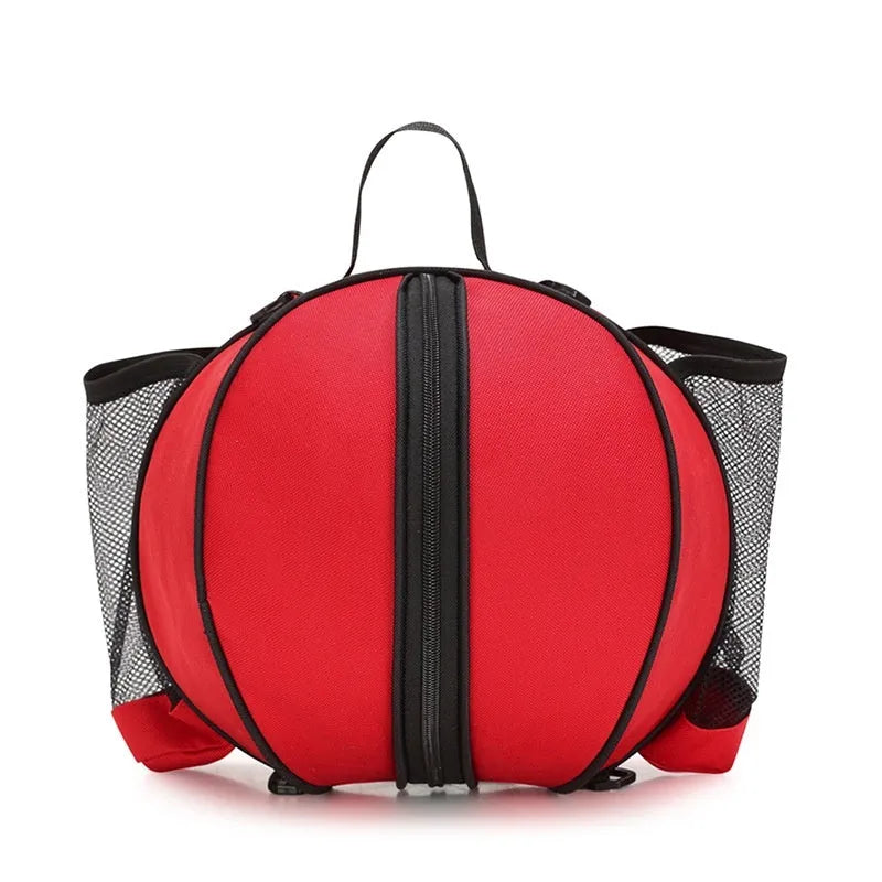 Black oxford cloth basketball training bag with 9L capacity showing one-shoulder carrying strap