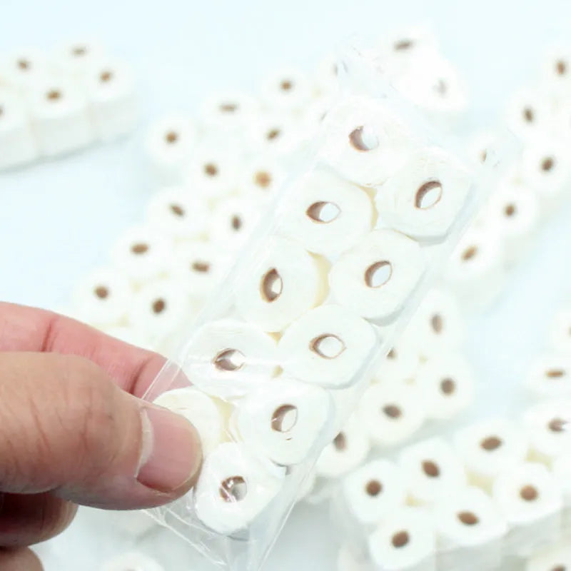 Simulated tissue roll paper model for children's play with 30x15x80mm dimensions