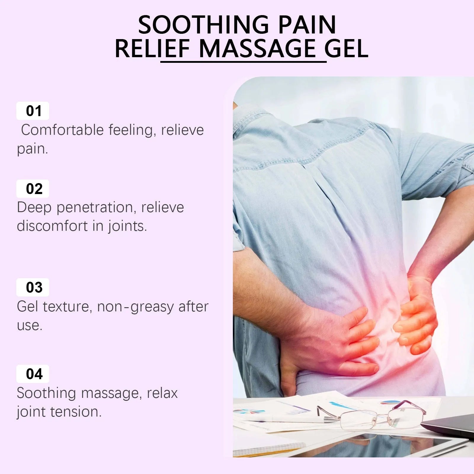 100g tube of body massage gel for joints, knees and elbows on a white background.