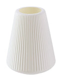 Melamine plastic decorative vase in blue colour on desktop with floral arrangement