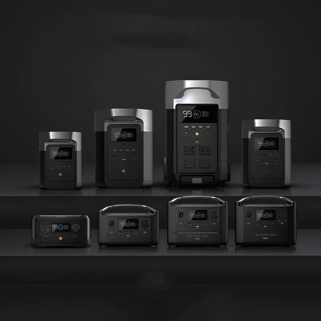 RIVER Pro 720Wh portable power station with multiple charging cables and output ports