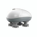 Blue electric pet massager with four rotating heads and soft massage nodes