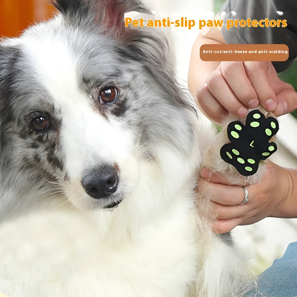 Breathable invisible claw pad for dog walking made from silicone cloth, 8 pieces per bag
