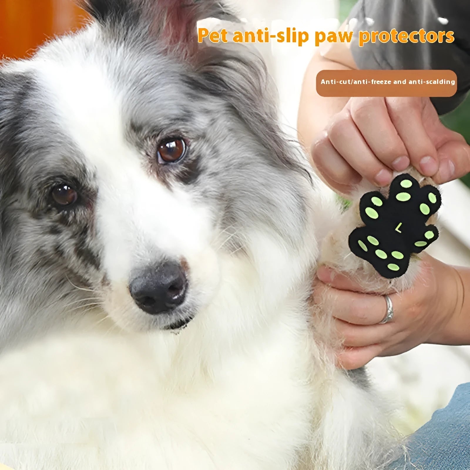 Breathable invisible claw pad for dog walking made from silicone cloth, 8 pieces per bag