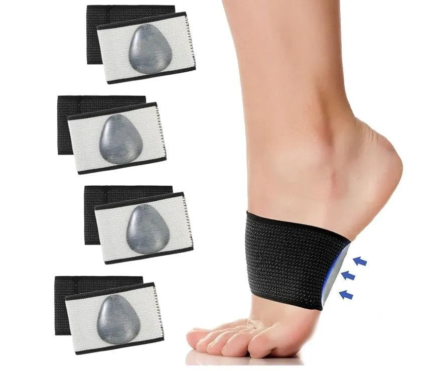 Flat foot support elastic bandage in heart style and ordinary style designs made from PU material