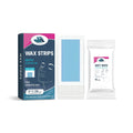 HANCHOBIT facial hair removal wax paper strips with wet wipes, 20 strips and 10 wipes, rosin-based wax for upper lip and face
