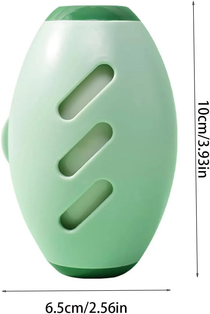 Green and white reusable gel lint roller ball for washing and removing pet hair