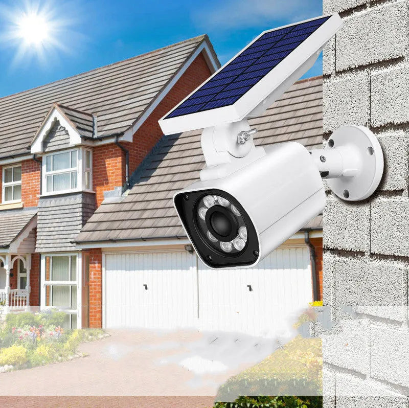 Solar simulation camera garden light with 5W LED, IP67, aluminium alloy white housing