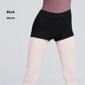 Women's black cotton ballet practice dance pants for fitness and dance exercise