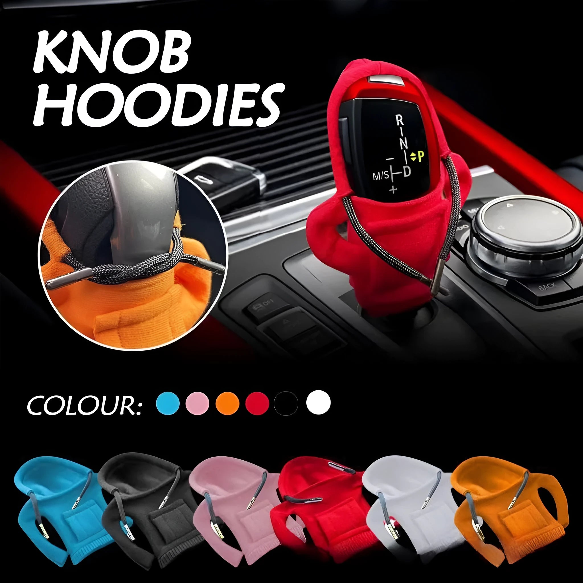 Dutch velvet car gear handle sleeve cover in multiple colour options for vehicle interior customisation