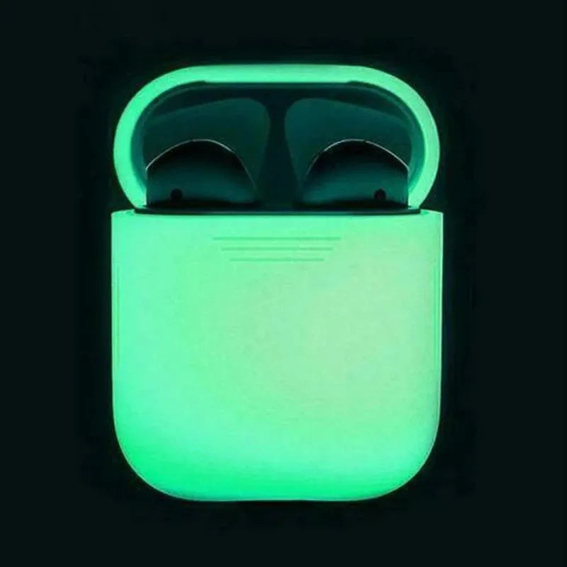 Luminous silicone flip-top protective case for AirPods wireless earphones