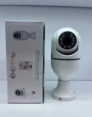 Wireless bulb security camera with 1080p HD video and full colour night vision for discreet monitoring