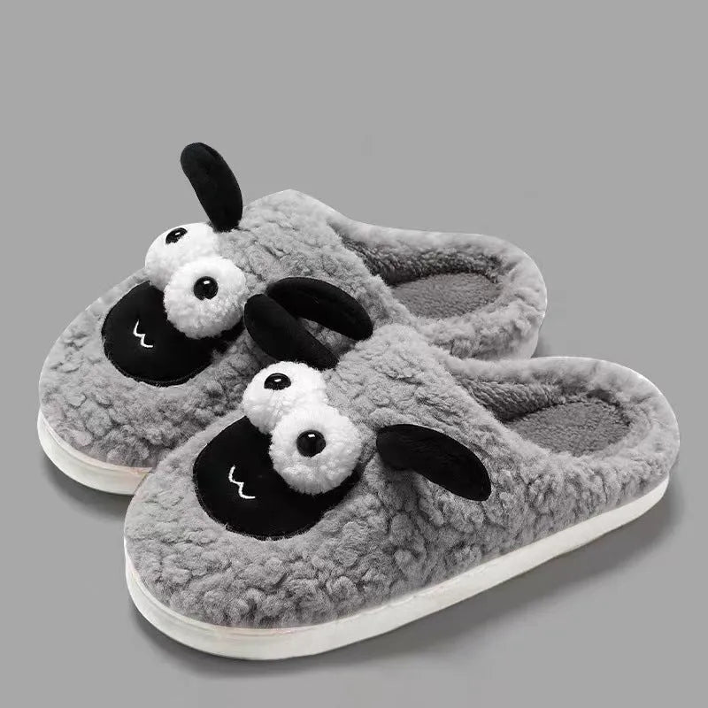 Brown slip-on slippers with suede upper and PVC sole shown on a plain background