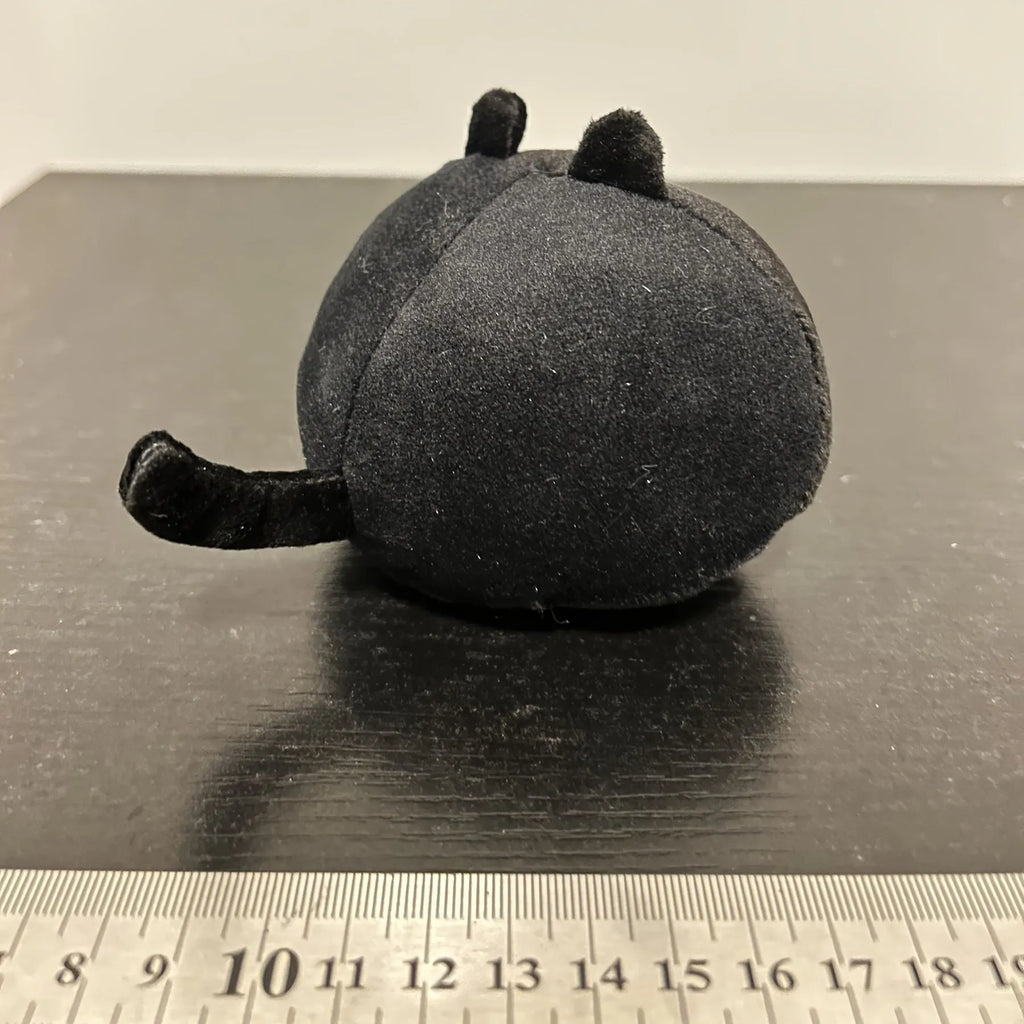 Fluffy black cat plush toy stuffed animal soft nap cushion home decoration creative kids birthday gift