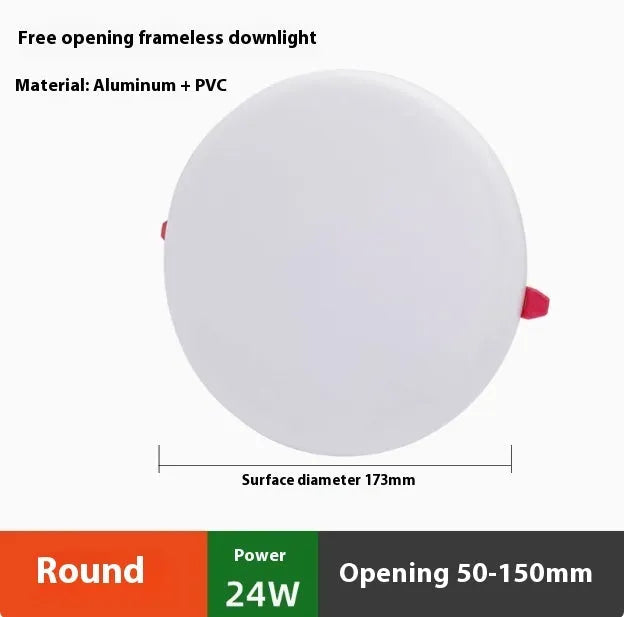 Adjustable Hole Tube Ultra-thin LED Panel Light in square shape, aluminium body, white light