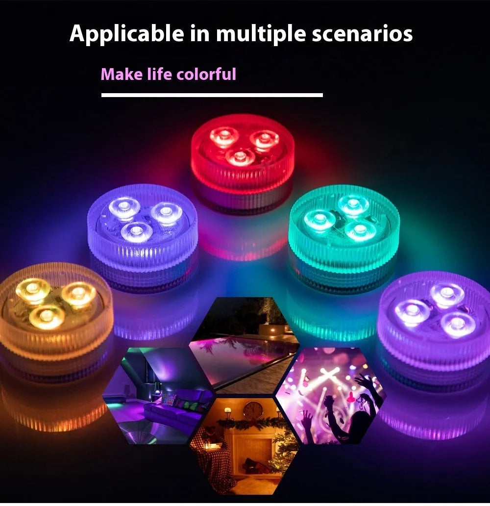 Remote control LED waterproof diving light for fish tank decoration with plastic housing