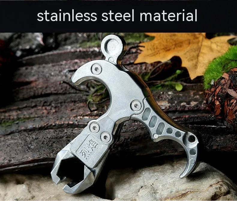 Alloy archery release aid with two-axis harpoon clip mechanism