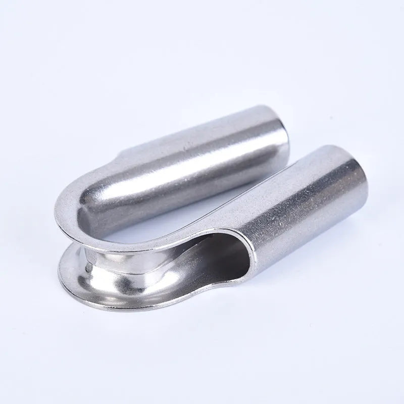 Stainless steel chicken heart ring round sleeve ring set in multiple metric sizes for tubular coupling