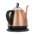 Full-automatic stainless steel kettle with touch control panel in gold colour