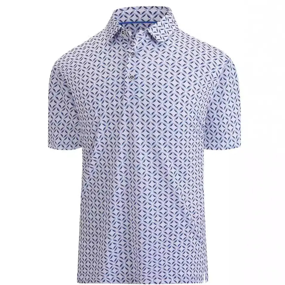 Men's 3D printed short sleeve t-shirt with zipper decorations in Japanese retro style